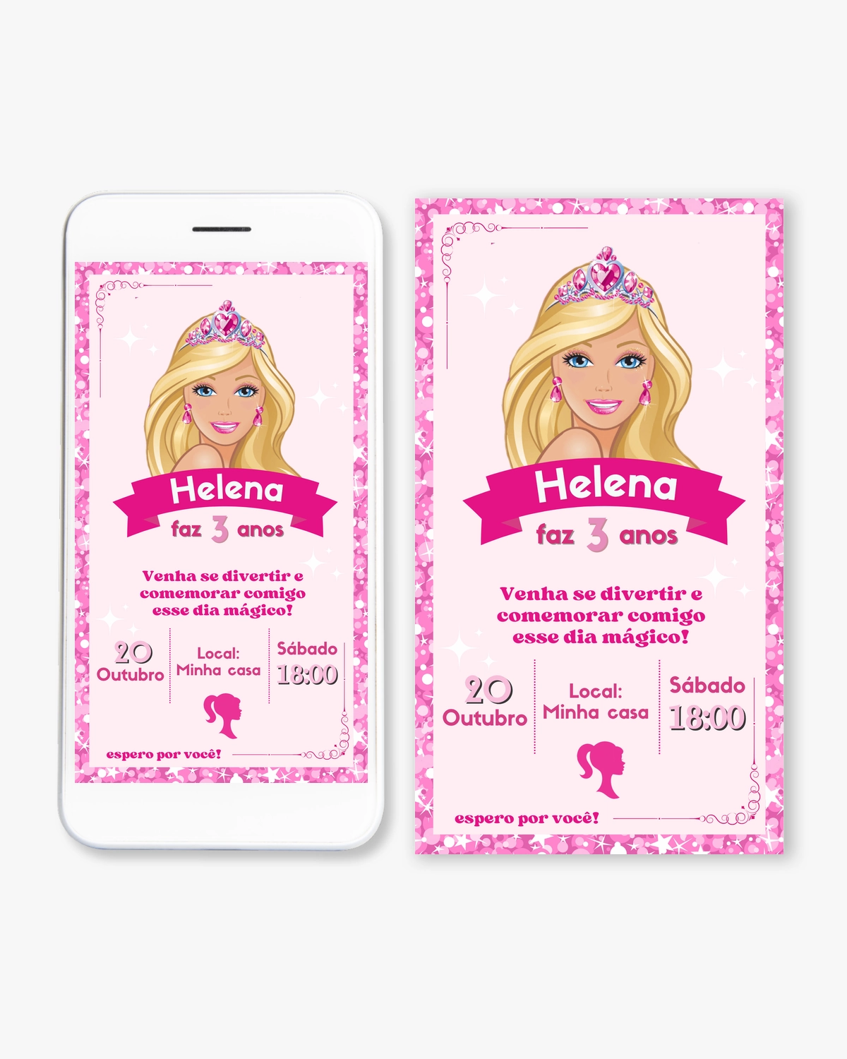 Convite Digital Barbie