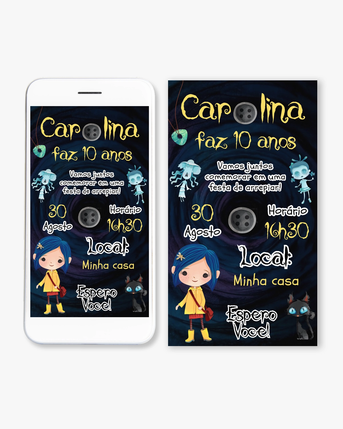 Convite Digital Coraline