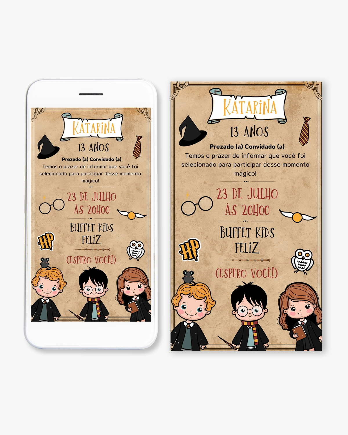 Convite Digital Harry Potter