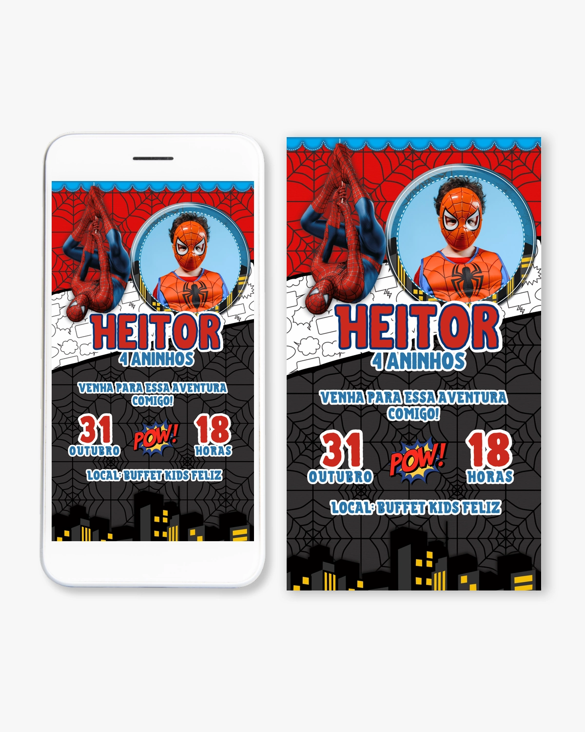 Convite Digital Homem Aranha