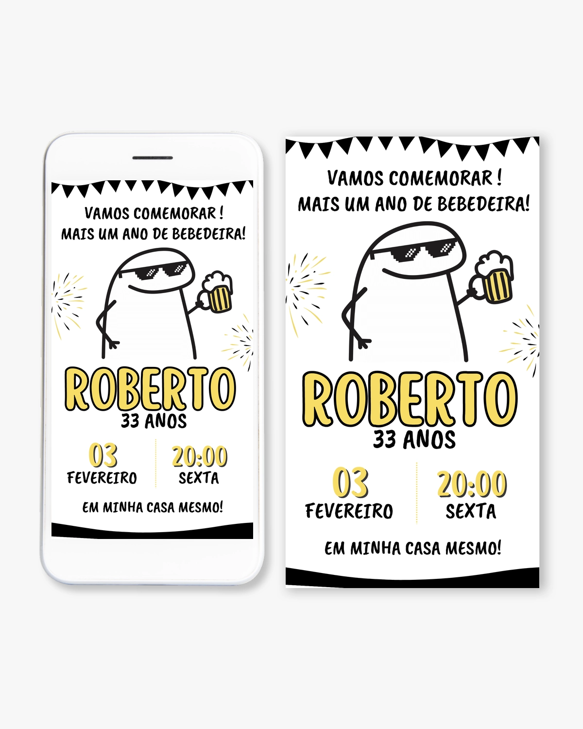 Convite Digital Masculino Flork