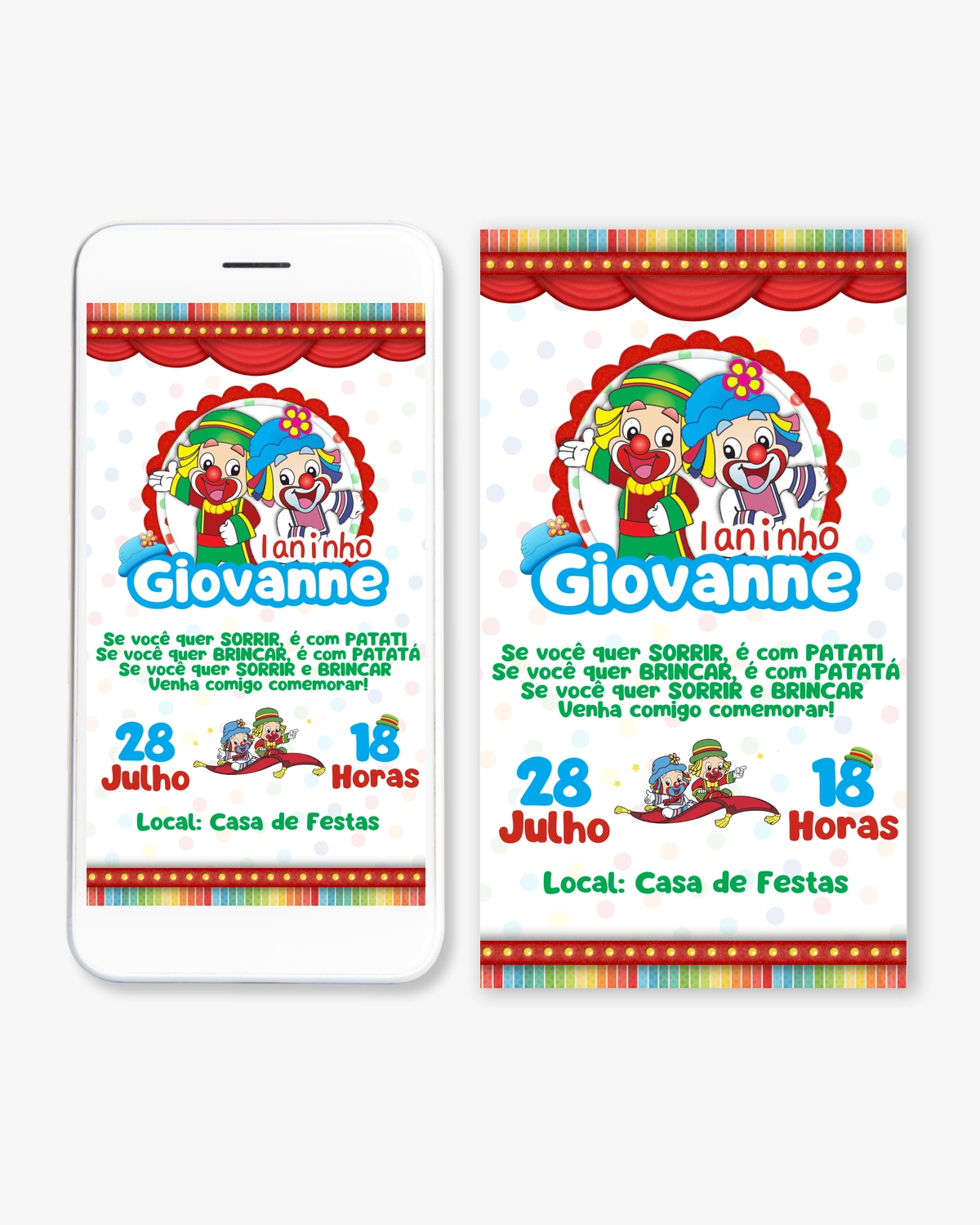 Convite Digital Patati Patata
