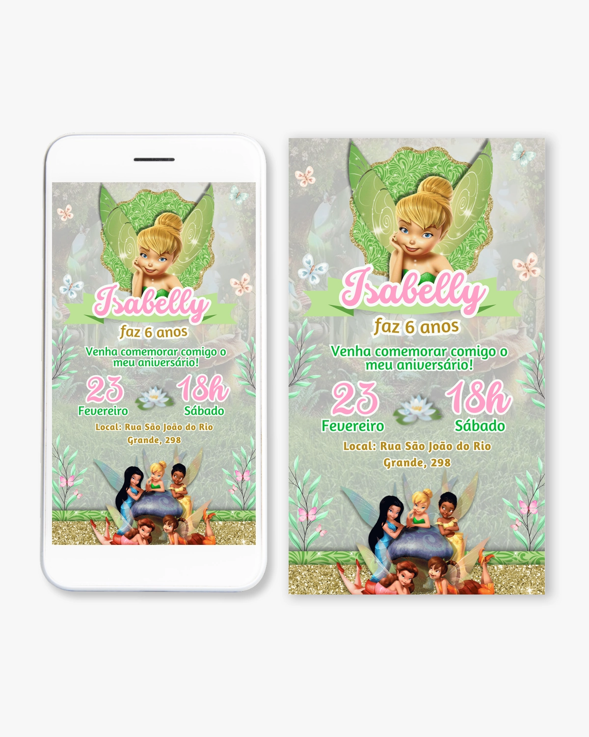 Convite Digital Tinker Bell